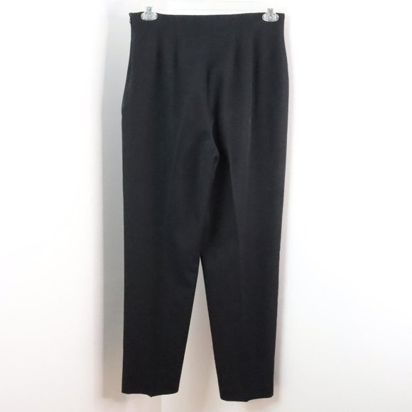 Liz Claiborne Women's 12 Woolmark Black Straight Leg High Waist Dress Pants - Picture 4 of 7